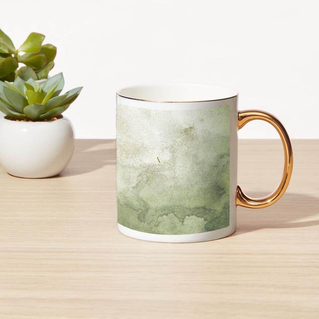 Smoky Marble Bone China Gold Handle Mug on Productcaster.