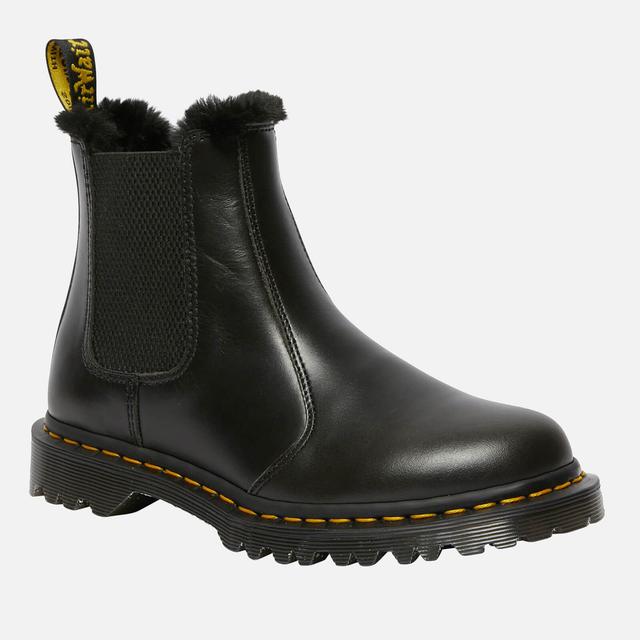 Dr. Martens Women's 2976 Leonore Fur Lined Leather Chelsea Boots - Dark Grey - UK 7 on Productcaster.