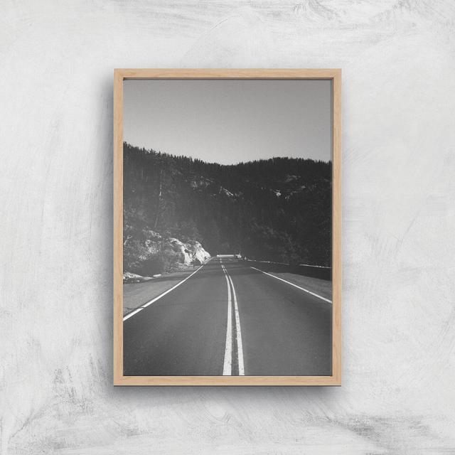 Yosemite Drive Giclee Art Print - A4 - Wooden Frame on Productcaster.