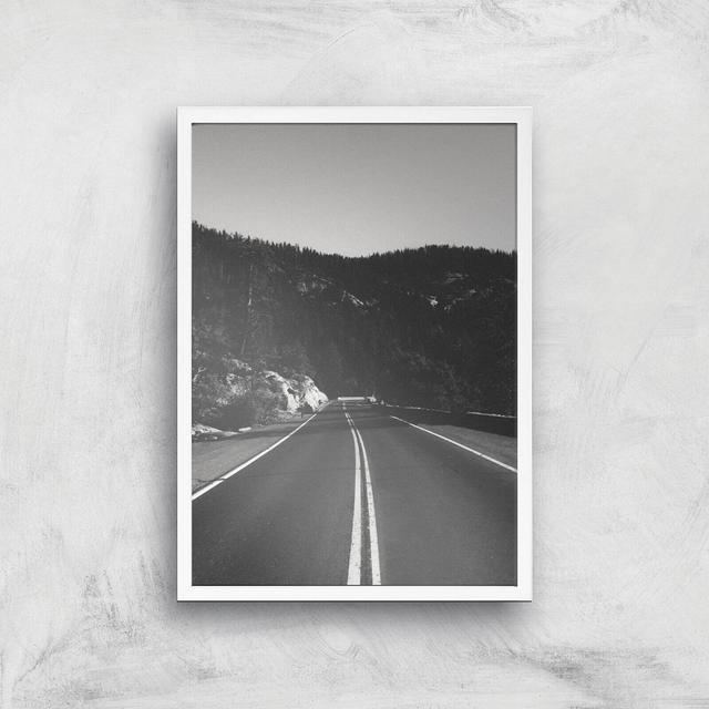 Yosemite Drive Giclee Art Print - A2 - White Frame on Productcaster.