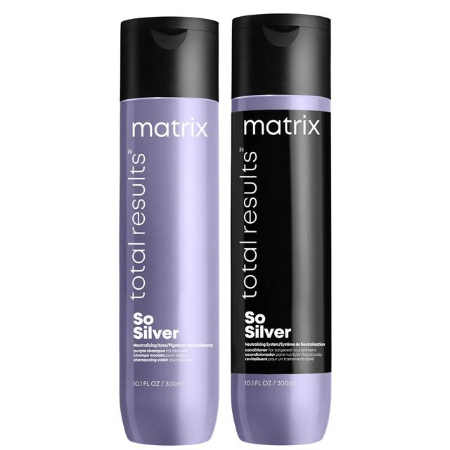 Matrix Total Results So Silver Purple Toning Shampoo and Conditioner for Blonde, Silver & Grey Hair 300ml Duo on Productcaster.