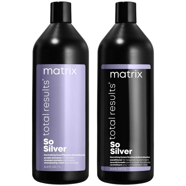 Matrix Total Results So Silver Purple Toning Shampoo and Conditioner 1000ml Duo for Blonde, Silver and Grey Hair on Productcaster.