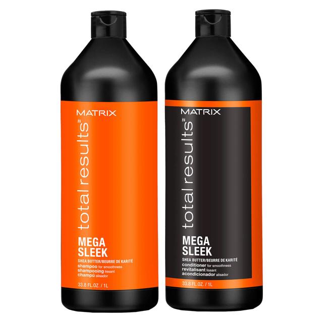 Matrix Total Results Mega Sleek Shea Butter Smoothing Shampoo and Conditioner 1000ml Duo for Frizzy Hair on Productcaster.