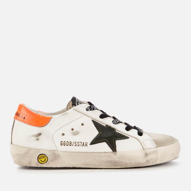 Golden Goose Kids' Superstar Trainers - White/Army Green/Orange - UK 11 Kids on Productcaster.