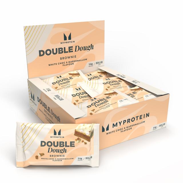 Double Dough Μπράουνι (Μπράουνι Διπλής Ζύμης) - 12 x 60g - Λευκή σοκολάτα και Μαρσμέλοου on Productcaster.