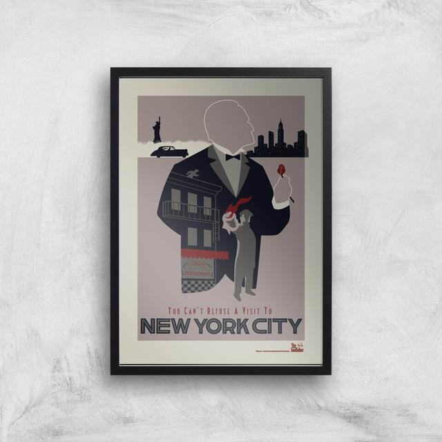 The Godfather Visit New York Giclee Art Print - A2 - Träram on Productcaster.