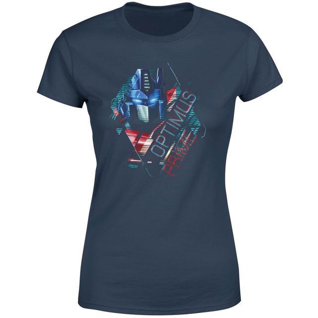 Transformers Optimus Prime Glitch Damen T-Shirt - Navy - M on Productcaster.