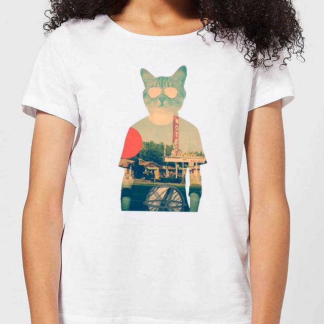 Ikiiki Cool Cat Women's T-Shirt - White - XXL - Weiß on Productcaster.