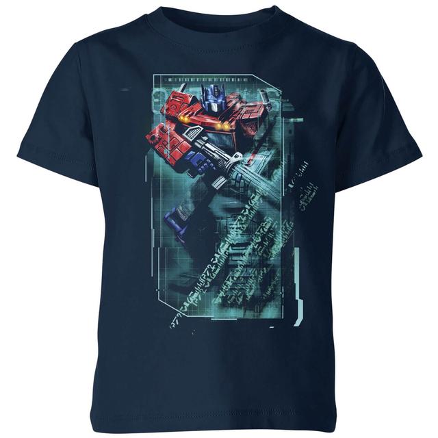 Transformers Optimus Prime Tech Kids' T-Shirt - Navy - 5-6 år on Productcaster.