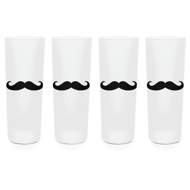 Fancy Man Moustache Shot Glasses - Set of 4 on Productcaster.