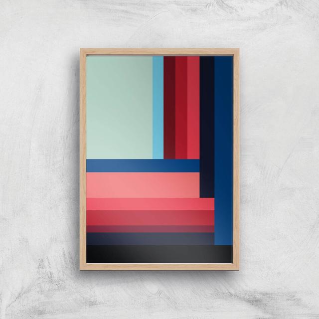 Stripes Giclee Art Print - A3 - Wooden Frame on Productcaster.