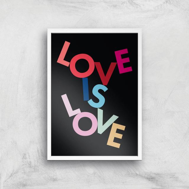 Love Is Love Giclee Art Print - A3 - White Frame on Productcaster.