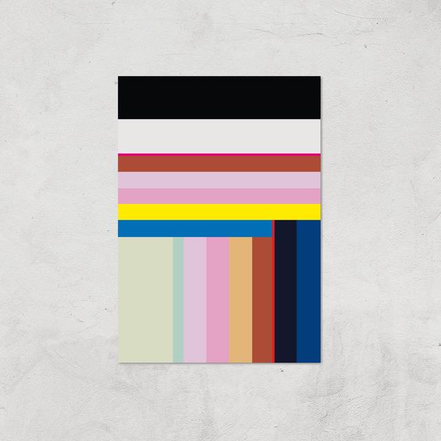 Colourful Stripes Giclee Art Print - A4 - Print Only on Productcaster.