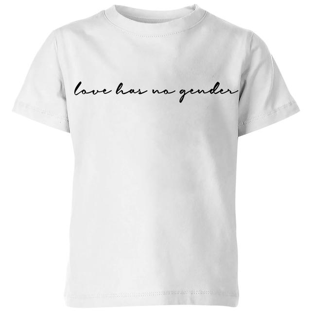 Miss Greedy Love Has No Gender Kids' T-Shirt - White - 7-8 år - Vit on Productcaster.