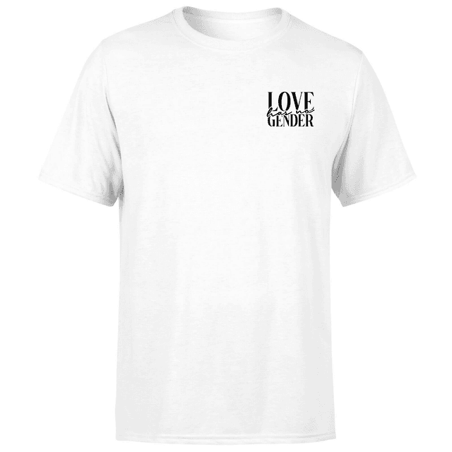 Miss Greedy Love Has No Gender Women's Embroidered T-Shirt - White - S - White on Productcaster.