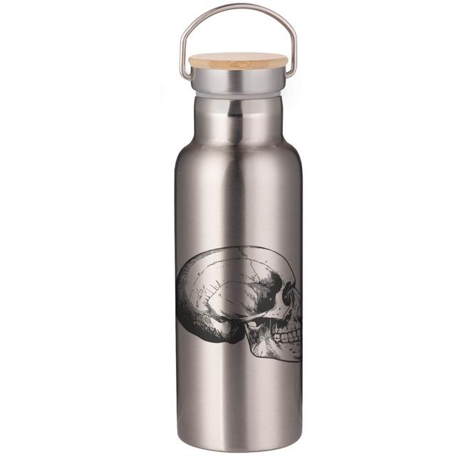 Skull Portable Insulated Water Bottle - Steel on Productcaster.