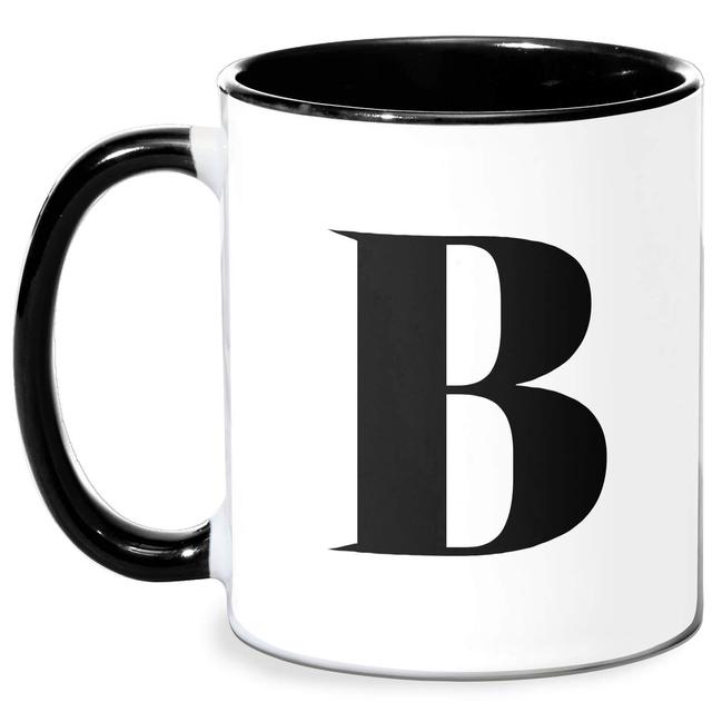 B Mug - White/Black Schwarz on Productcaster.