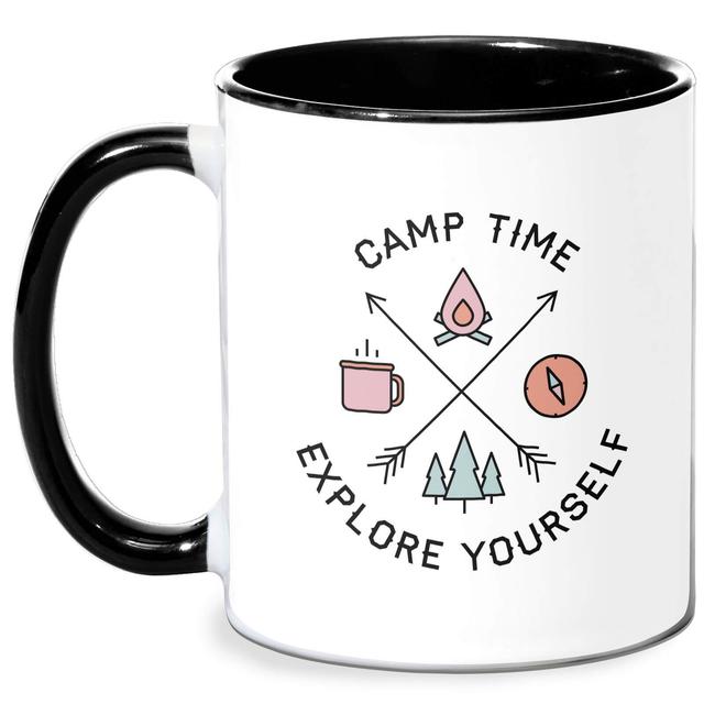 Camp Time Explore Yourself Mug - White/Black Schwarz on Productcaster.