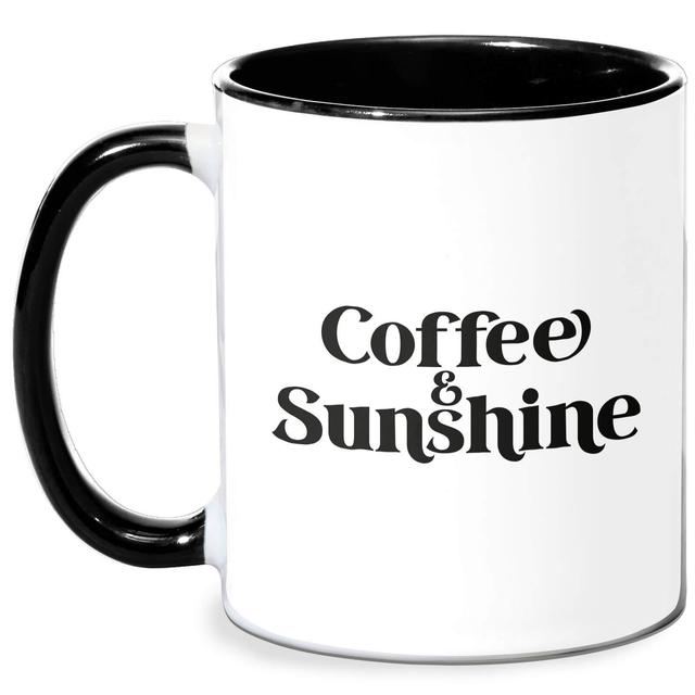 Coffee & Sunshine Mug - White/Black Schwarz on Productcaster.