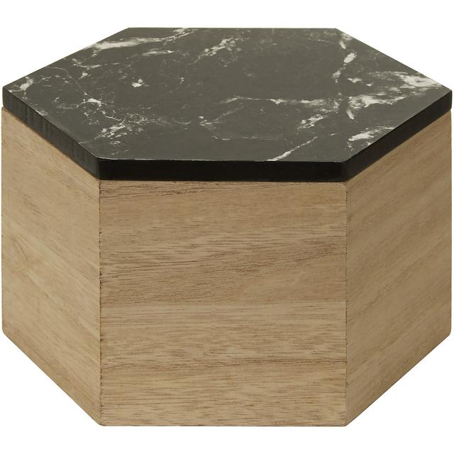 Mimo Hexagon Trinket Box - Black Faux Marble on Productcaster.