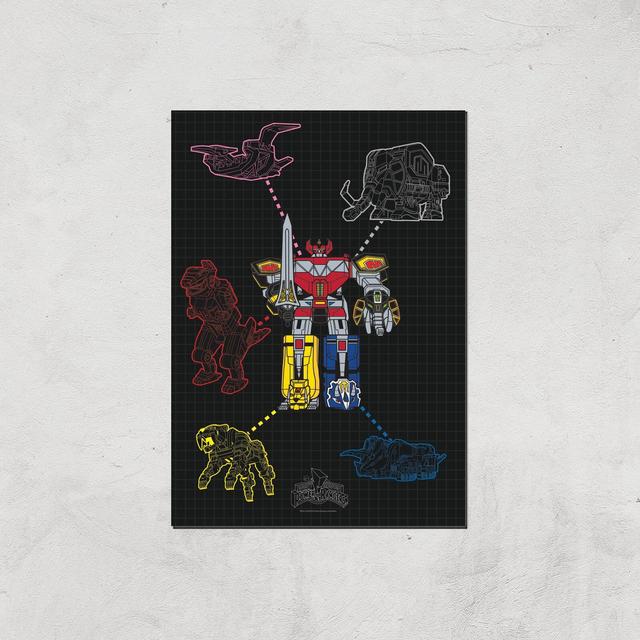 Poster Artistico Power Rangers Megazord Giclee Print - A3 - Print Only on Productcaster.