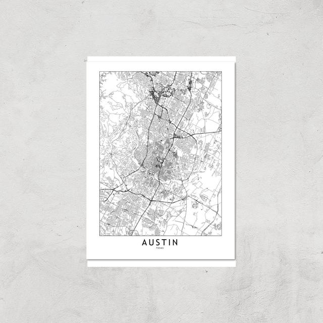 Austin Light City Map Giclee Art Print - A2 - Print Only on Productcaster.