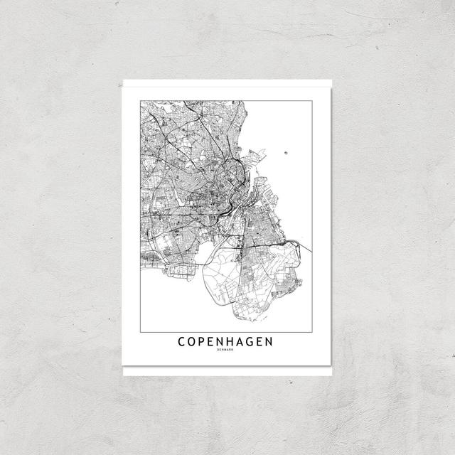 Copenhagen Light City Map Giclee Art Print - A3 - Print Only on Productcaster.