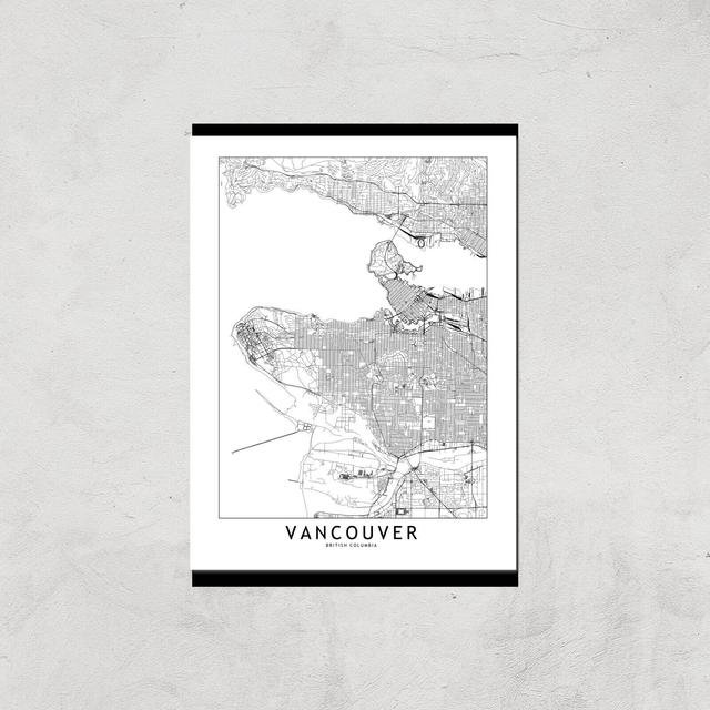 Vancouver Light City Map Giclee Art Print - A4 - Print Only on Productcaster.