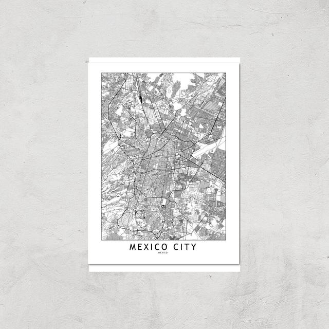 Mexico Light City Map Giclee Art Print - A3 - Print Only on Productcaster.