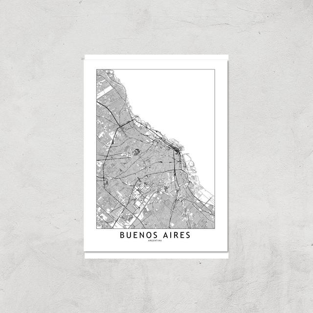 Buenos Aires Light City Map Giclee Art Print - A4 - Print Only on Productcaster.