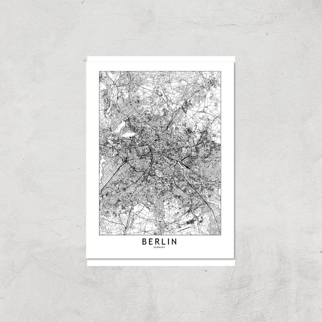 Berlin Light City Map Giclee Art Print - A4 - Print Only on Productcaster.