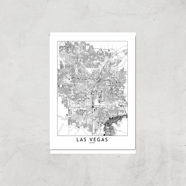 Las Vegas Light City Map Giclee Art Print - A4 - Print Only on Productcaster.