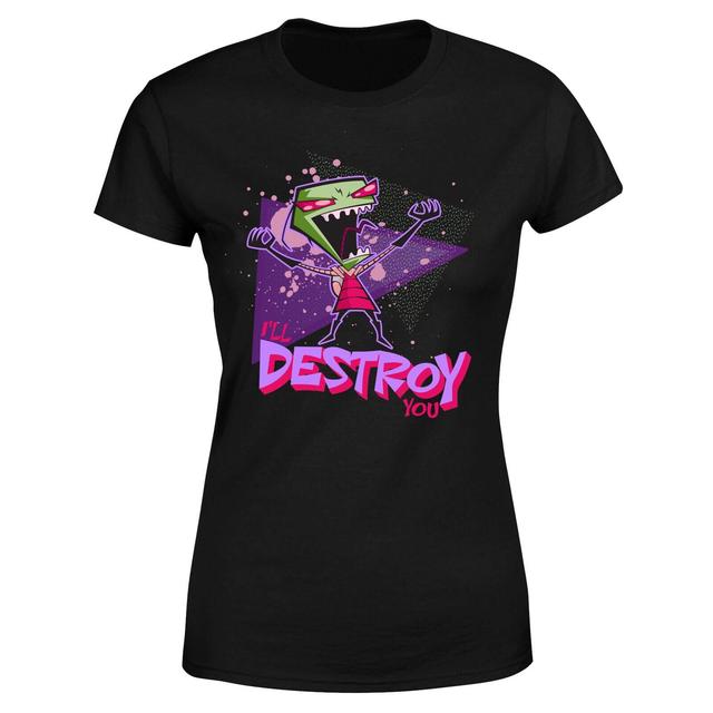 Camiseta Invader Zim I'll DESTROY You - Mujer - Negro - L - Negro on Productcaster.