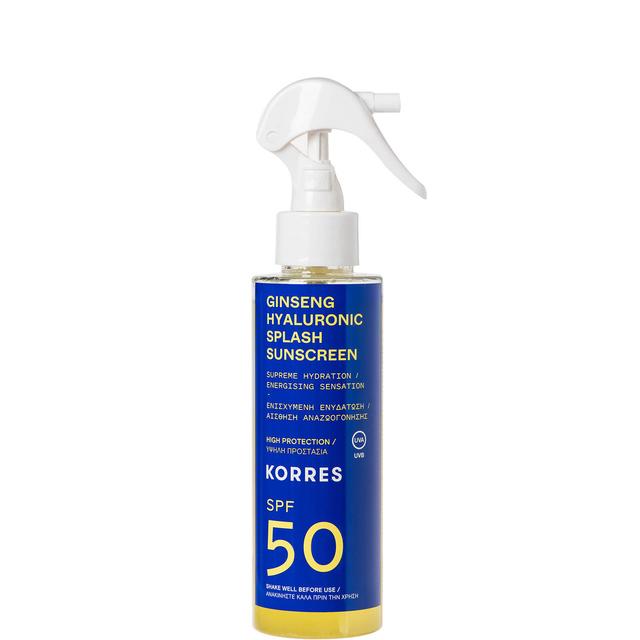 KORRES Ginseng Hyaluronic SPF50 Splash Sunscreen 150ml on Productcaster.