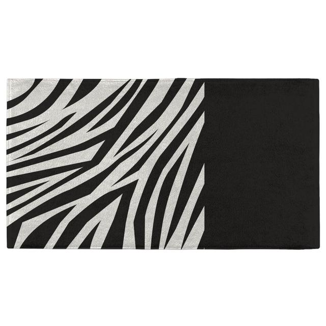 Zebra Print Monochrome Fitness Towel on Productcaster.