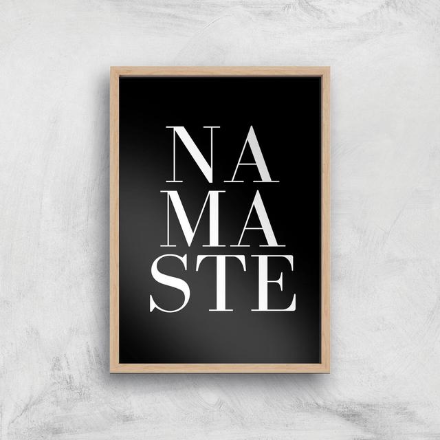 Kubistika Namaste Giclee Art Print - A4 - Wooden Frame on Productcaster.