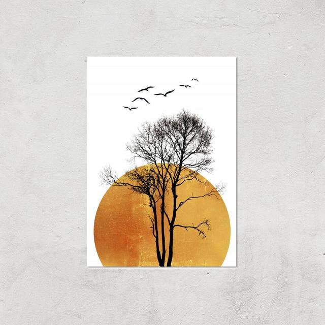 Kubistika Winter Sunrise Giclee Art Print - A4 - Print Only on Productcaster.