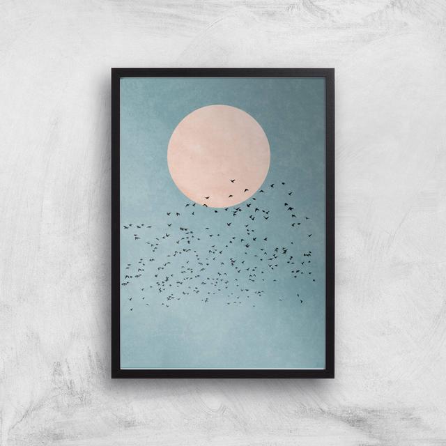 Kubistika Fly Away Giclee Art Print - A3 - Black Frame on Productcaster.