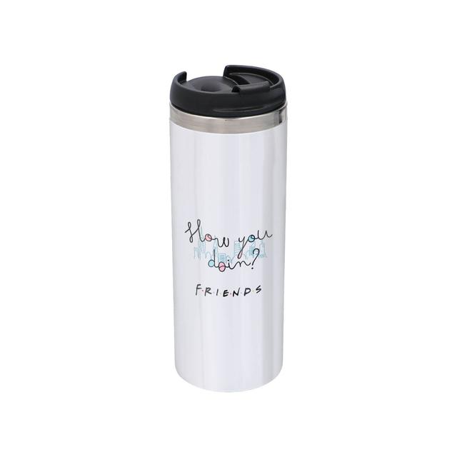 Friends How You Doin Stainless Steel Thermo Travel Mug - Metallic Finish on Productcaster.