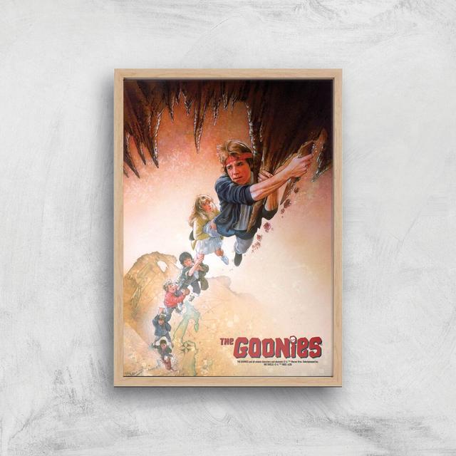 The Goonies Retro Poster Giclee Art Print - A4 - Wooden Frame on Productcaster.