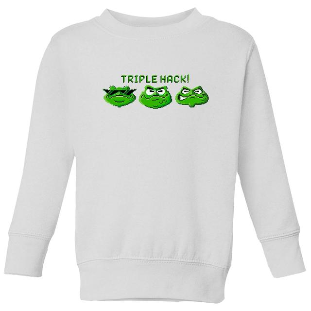 Battletoads Triple Hack! Kids' Sweatshirt - White - 7-8 Jahre - Weiß on Productcaster.