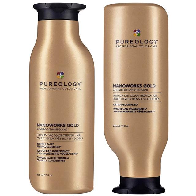 Pureology Nanoworks Gold Shampoo and Conditioner Bundle for Dry, Tired Hair, Sulphate Free for a Gentle Cleanse on Productcaster.