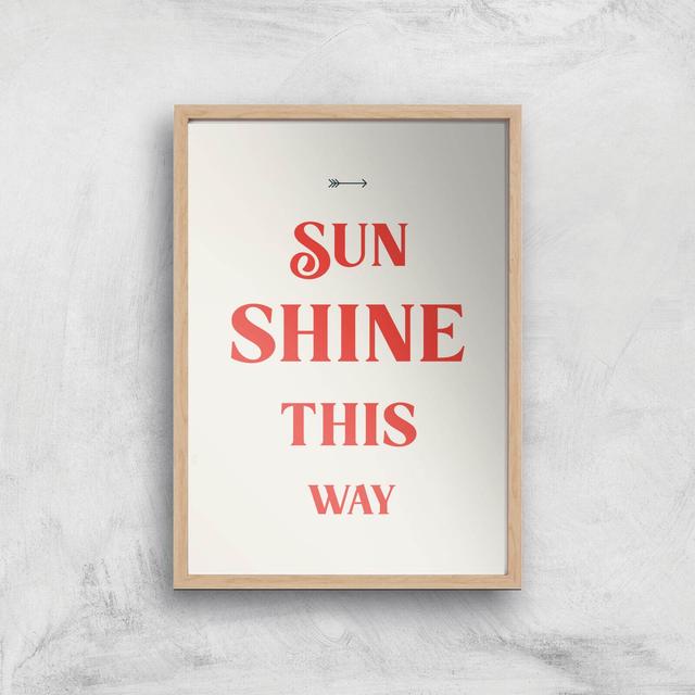 Hermione Chantal Sunshine This Way Giclee Art Print - A3 - Wooden Frame on Productcaster.