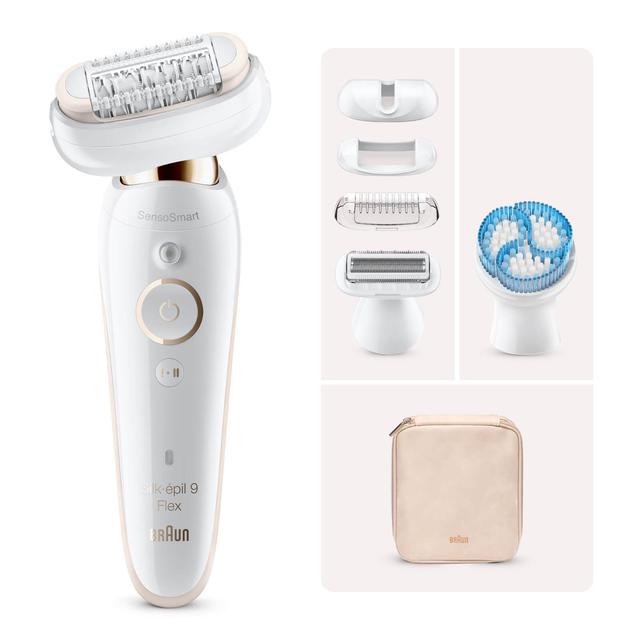 Braun Silk-épil 9 Flex 9010 Epilator, White/Gold on Productcaster.