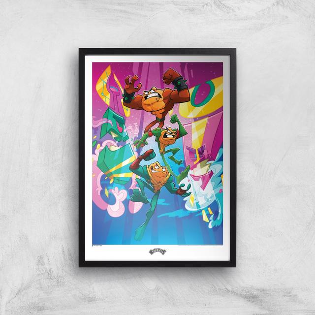 Rare Topians Giclee Art Print - A2 - Black Frame on Productcaster.