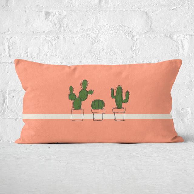 Cute Cactus Plants Rectangular Cushion - 30x50cm - Soft Touch on Productcaster.