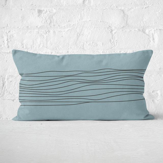 Stripes & Circle Rectangular Cushion - 30x50cm - Soft Touch on Productcaster.