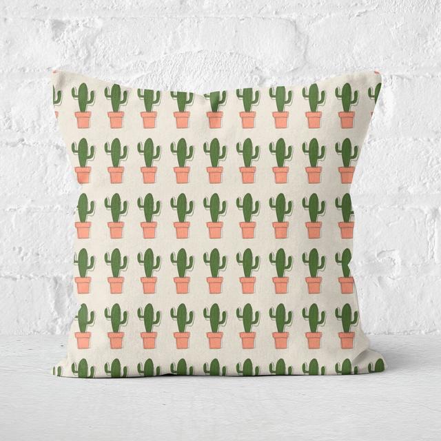 Spiky Cactus Repeat Square Cushion - 40x40cm - Soft Touch on Productcaster.