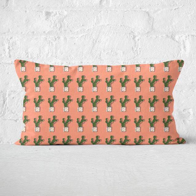 Cute Cactus Polka Rectangular Cushion - 30x50cm - Soft Touch on Productcaster.