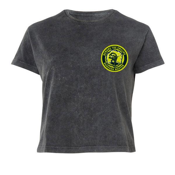 Dungeons & Dragons Smiling DM Women's Cropped T-Shirt - Black Acid Wash - XL on Productcaster.